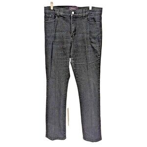 Not Your Daughters Jeans Dark Wash Embellished Pocket Straight‎ Leg Size 14